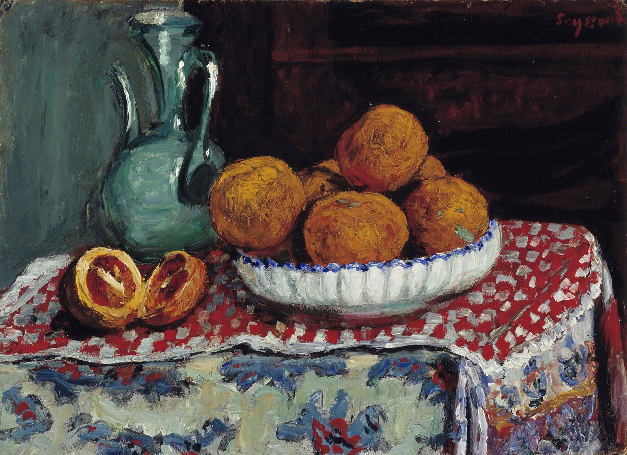 Still Life at the Jug Painting by Rene Seyssaud (1867-1952) 1909 Menção obrigatória: Fondação de colecções de Provence, Marselha de Rene Auguste Seyssaud