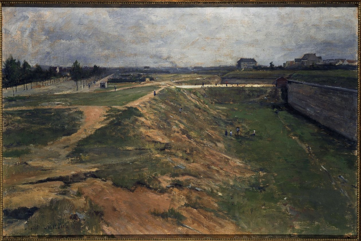 Vista do Forte de Vanves, ca. 1880 (óleo sobre tela) de Rene Billotte