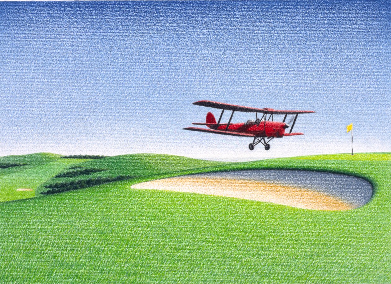 Runway, 2000, desenho a lápis de cor sobre papel de Rene Boin