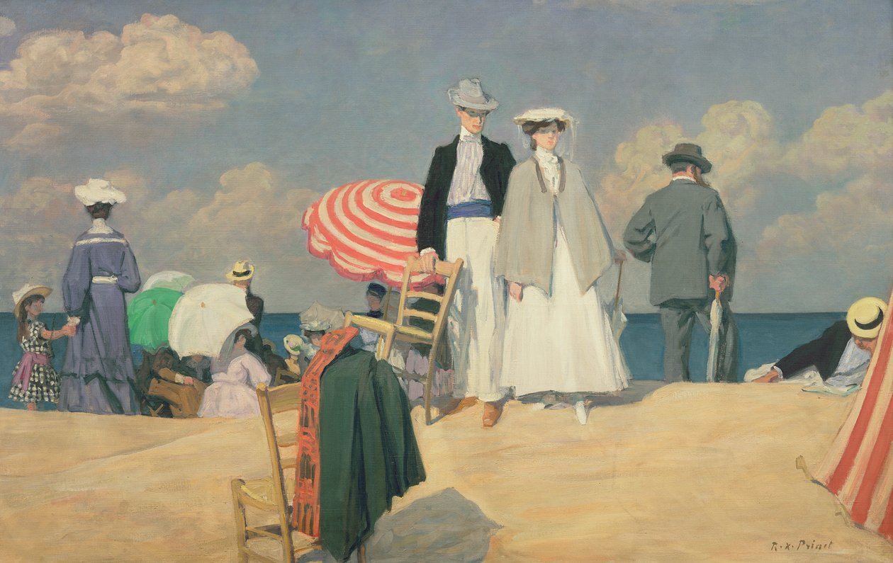 A Praia em Cabourg de René François Xavier Prinet