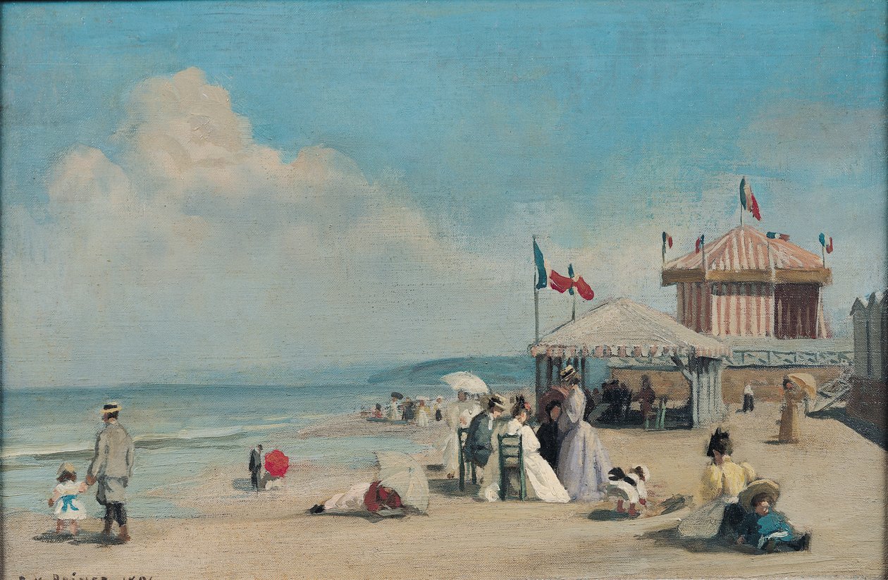 A Praia em Cabourg de René François Xavier Prinet