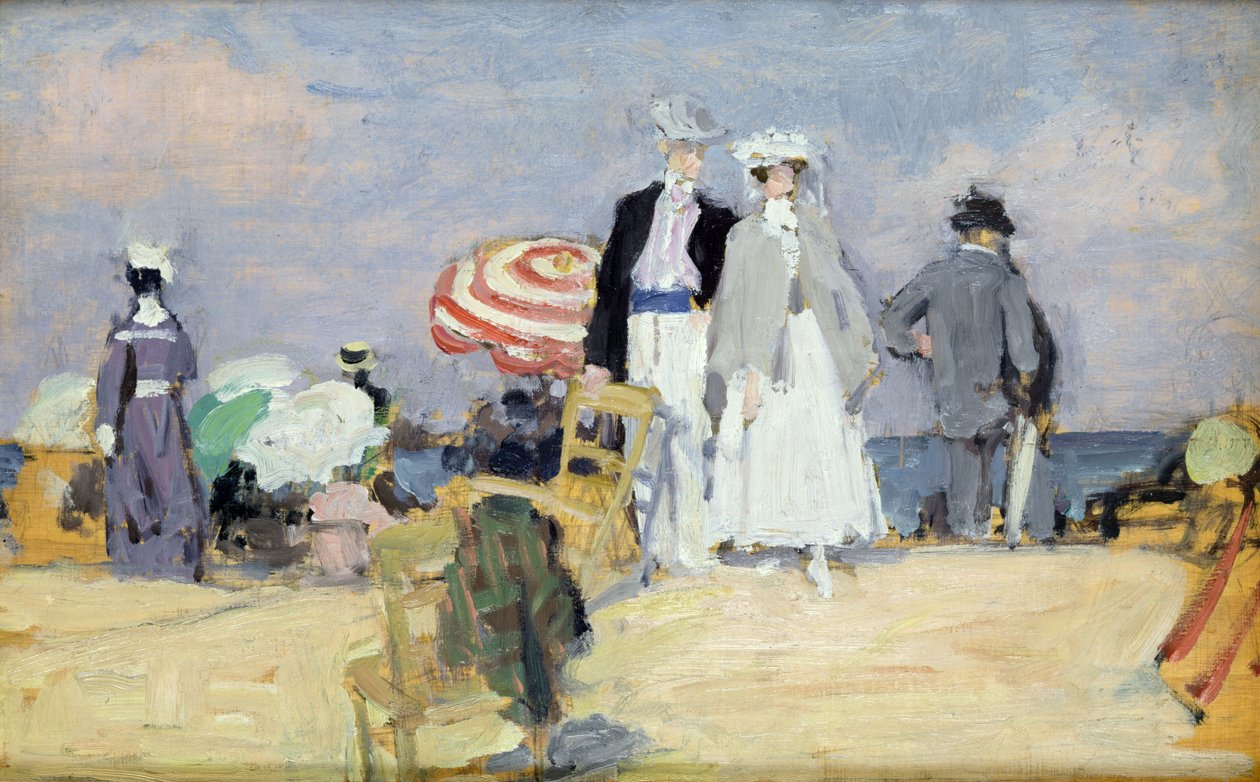 A Praia na Maré Alta (óleo sobre tela) de René François Xavier Prinet