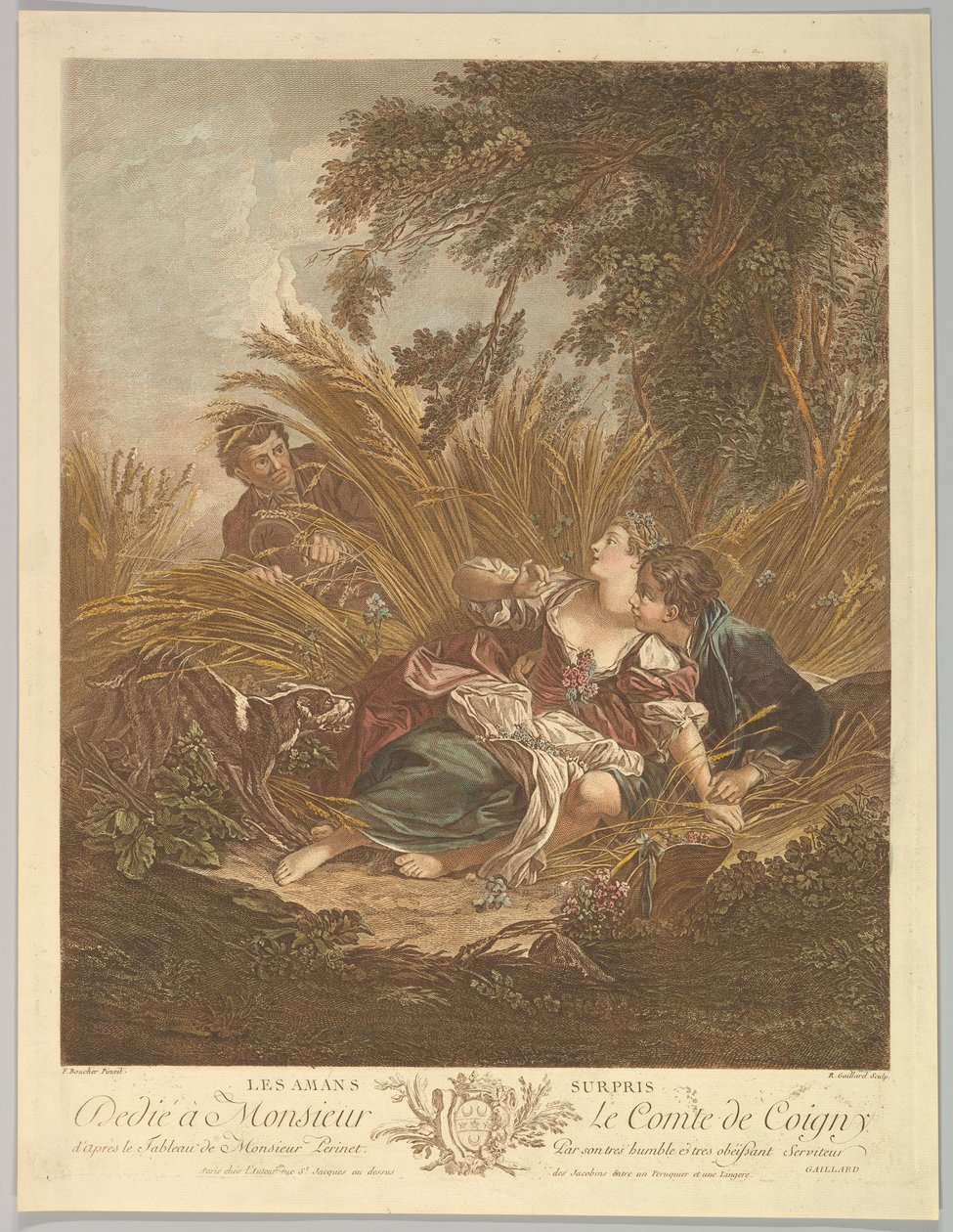 Les Amans Surpris Os Amantes Surpreendidos, século XVIII. de Rene Gaillard