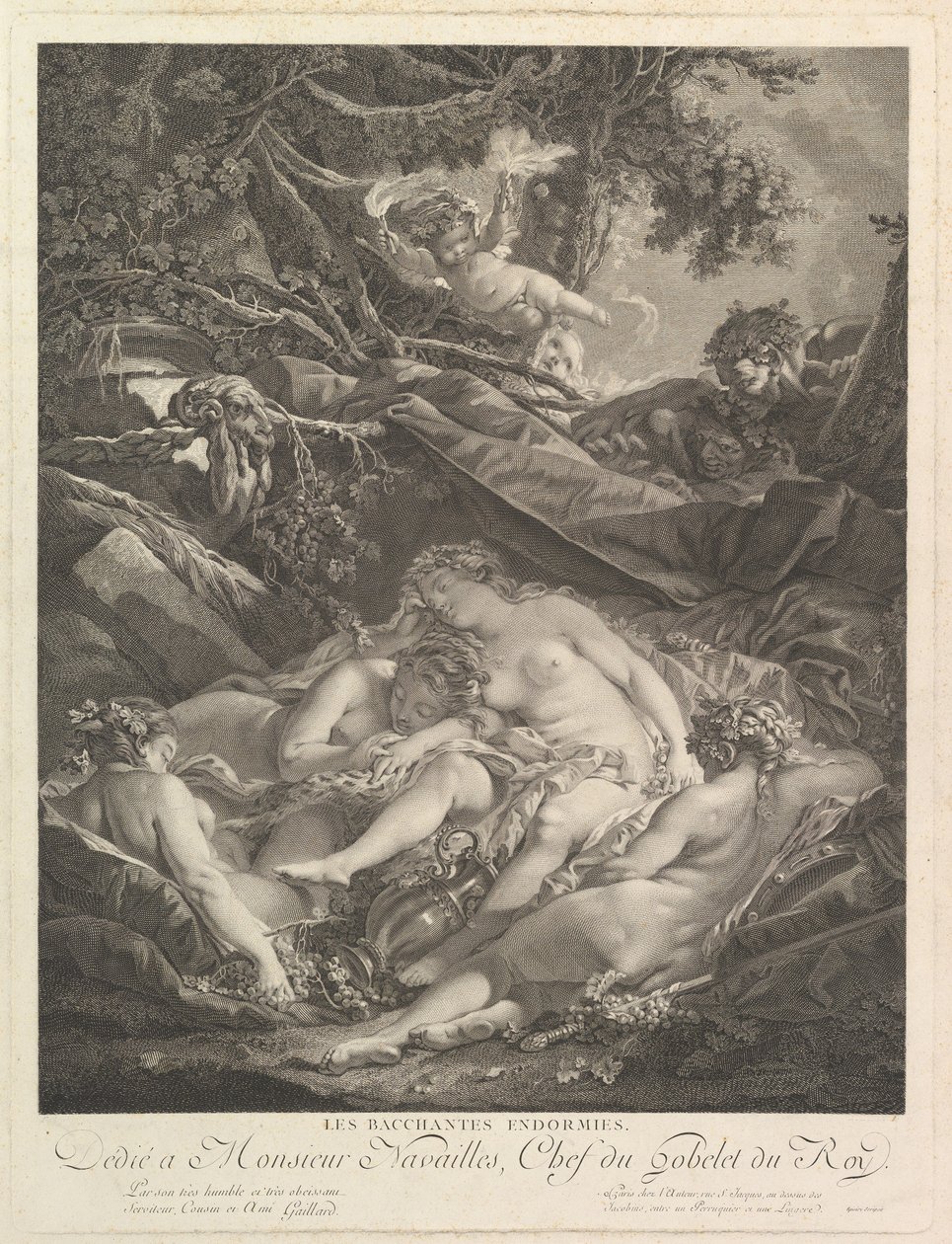 As Bacantes Adormecidas As Bacantes Adormecidas, século XVIII. de Rene Gaillard