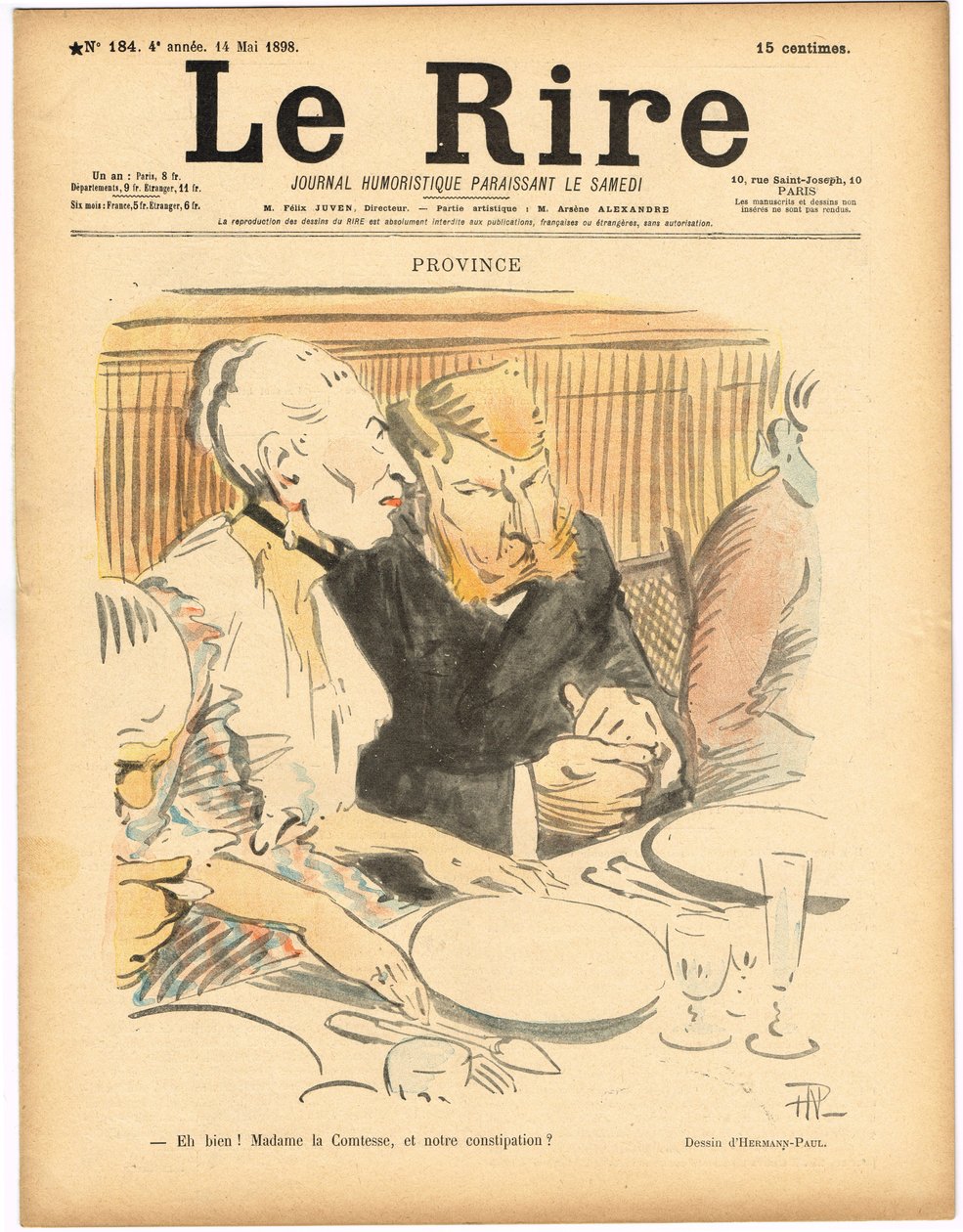 Capa de "Le Lire", Satirical en Colours de Rene George Hermann Paul
