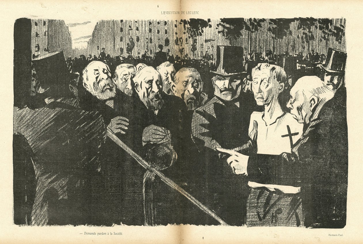 Ilustração de Hermann-Paul (1864-1940) em Le Canard Sauvage de Rene George Hermann Paul