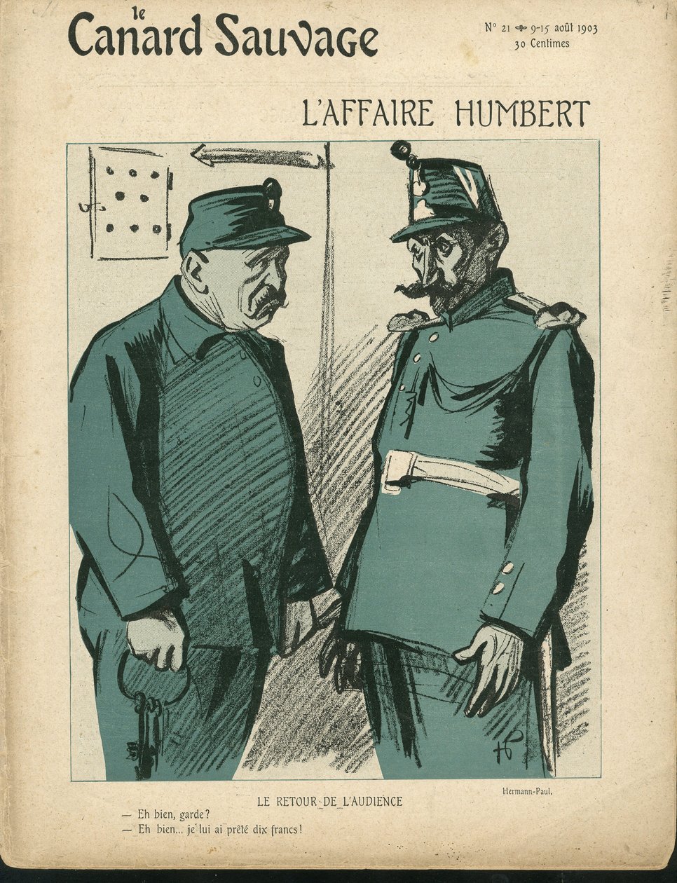 Ilustração de Hermann-Paul (1864-1940) para a Capa do Le Canard Sauvage, No. 21 de Rene George Hermann Paul