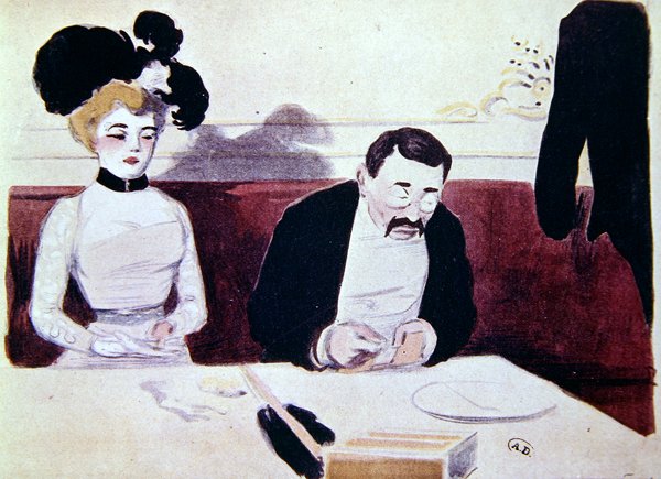 "La Douloureuse", c.1900 (aguarela sobre papel) de Rene George Hermann Paul