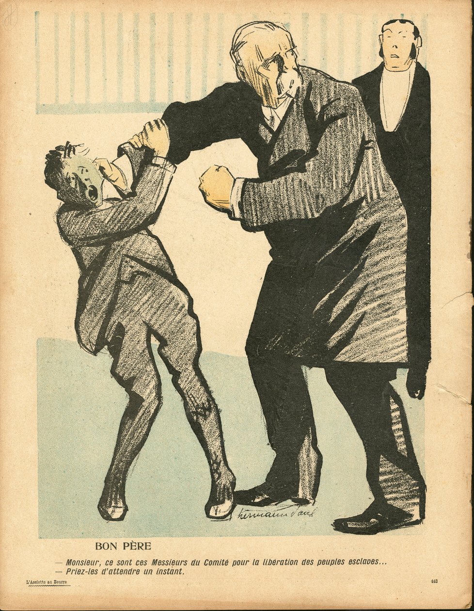 A Placa de Manteiga, número 236, Satirical em Cores de Rene George Hermann Paul