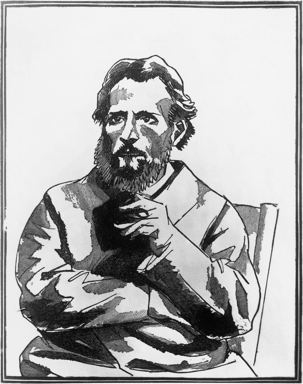Ilustração para Monsieur Bergeret em Paris, romance de Anatole France de Rene George Hermann Paul