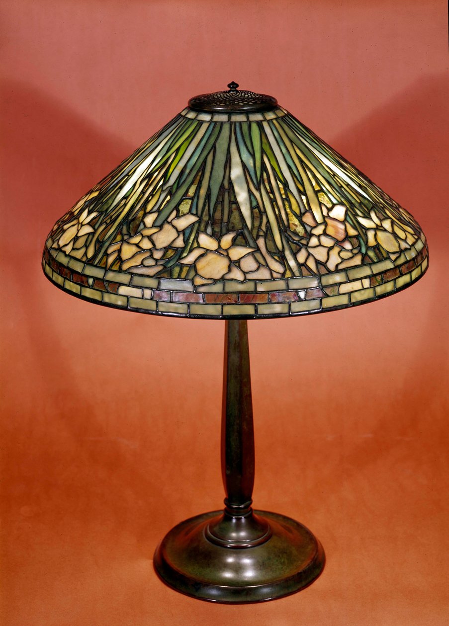 Candeeiro de secretária em 1900, fabricado por René Lalique (1860-1945) de Rene Jules Lalique