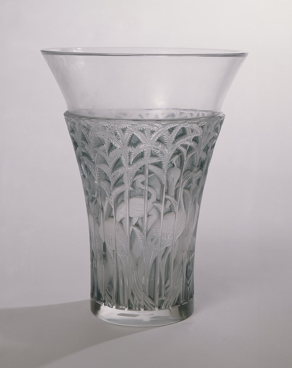 Ibis Vase, 1934 (vidro fosco e azul) de Rene Jules Lalique
