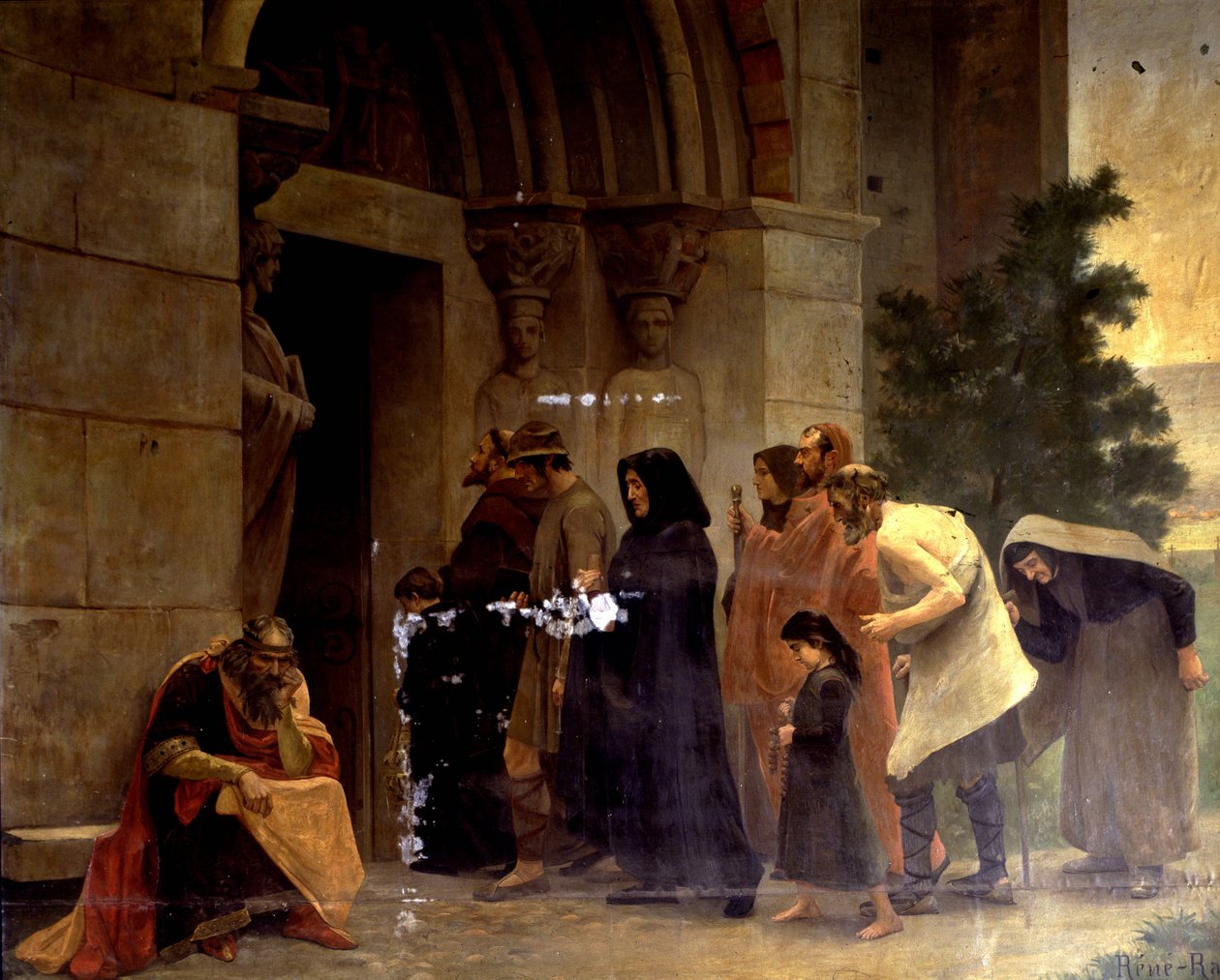 Raymond VI (1156-1222), Conde de Toulouse, "The Excommunié" em 1208 pelo Papa Inocêncio III (1160-1216). René Ravaut de Rene Ravaut