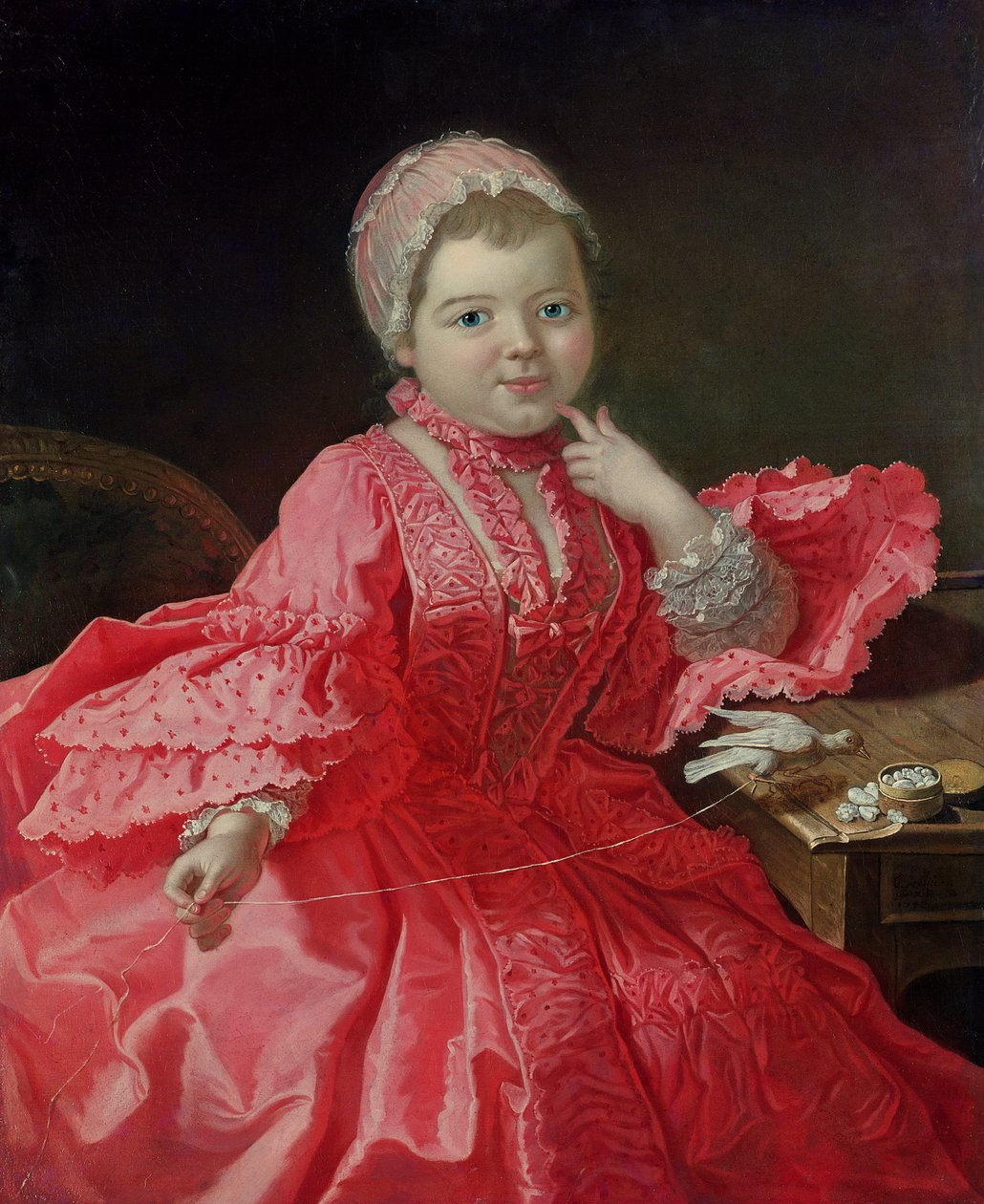 Retrato, de, um, criança, 18º século de Rene Tiercelin