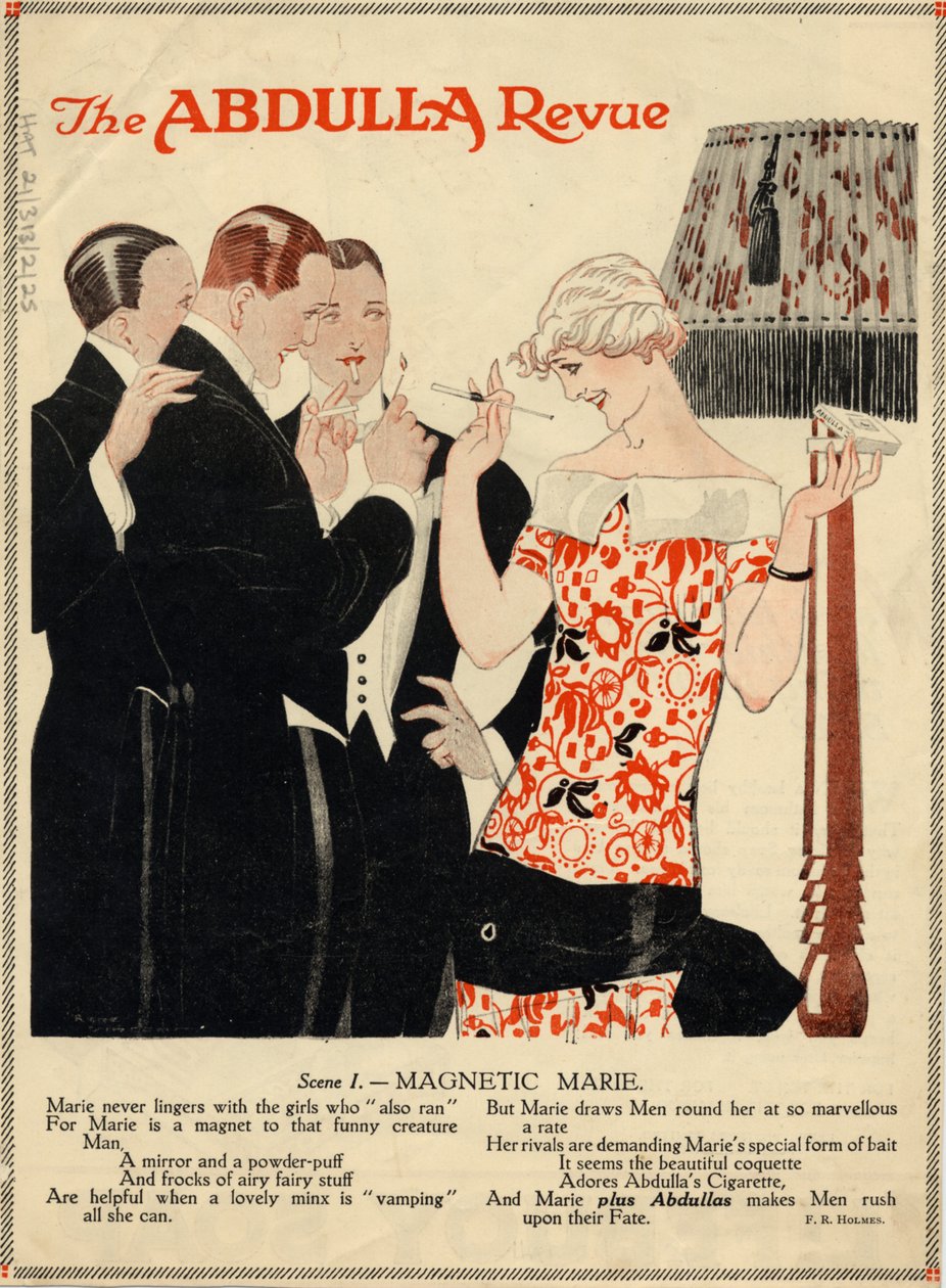 Cigarros Abdulla, década de 1920 de Rene Vincent