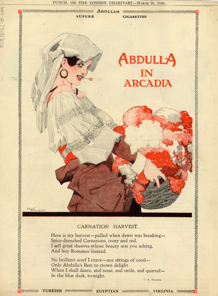 Cigarros Abdulla, 1926 de Rene Vincent
