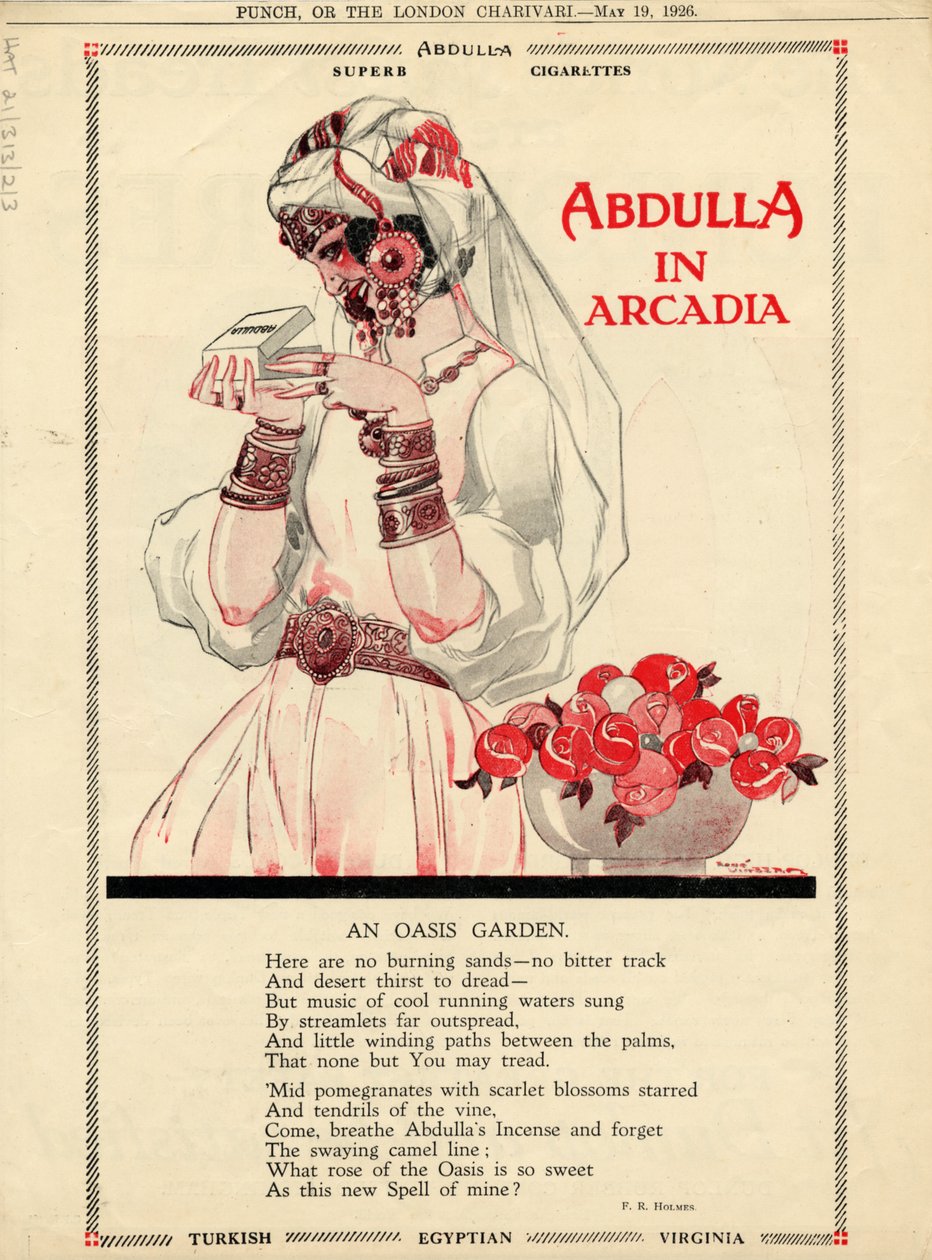 Cigarros Abdulla, 1926 de Rene Vincent