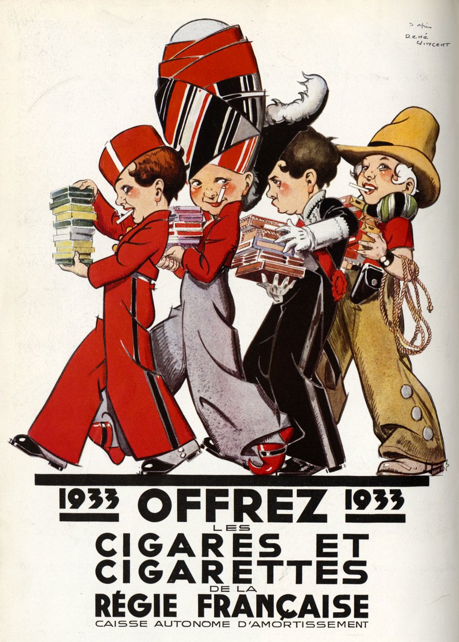 Cigarettes de la Regie Francaise, 1932. de Rene Vincent