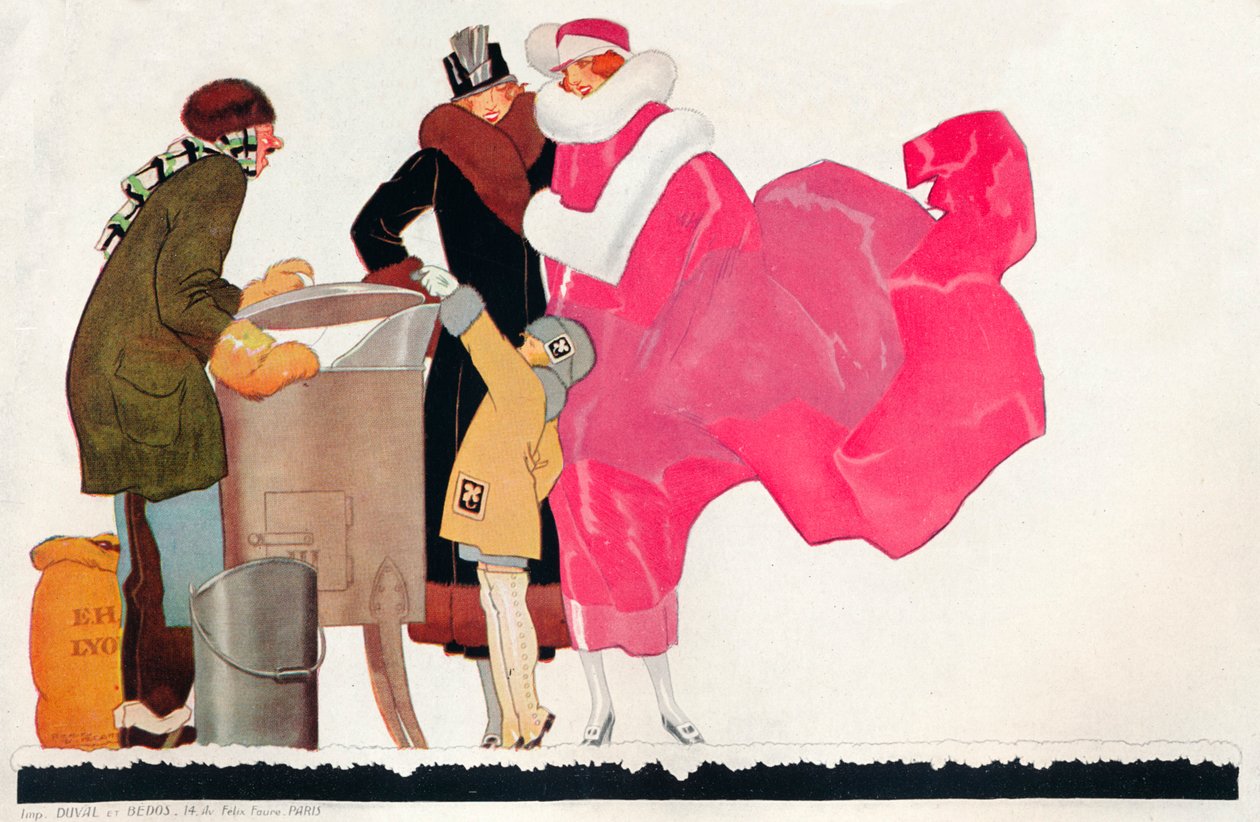 Design de cartaz Au Bon Marche, c1923 de Rene Vincent