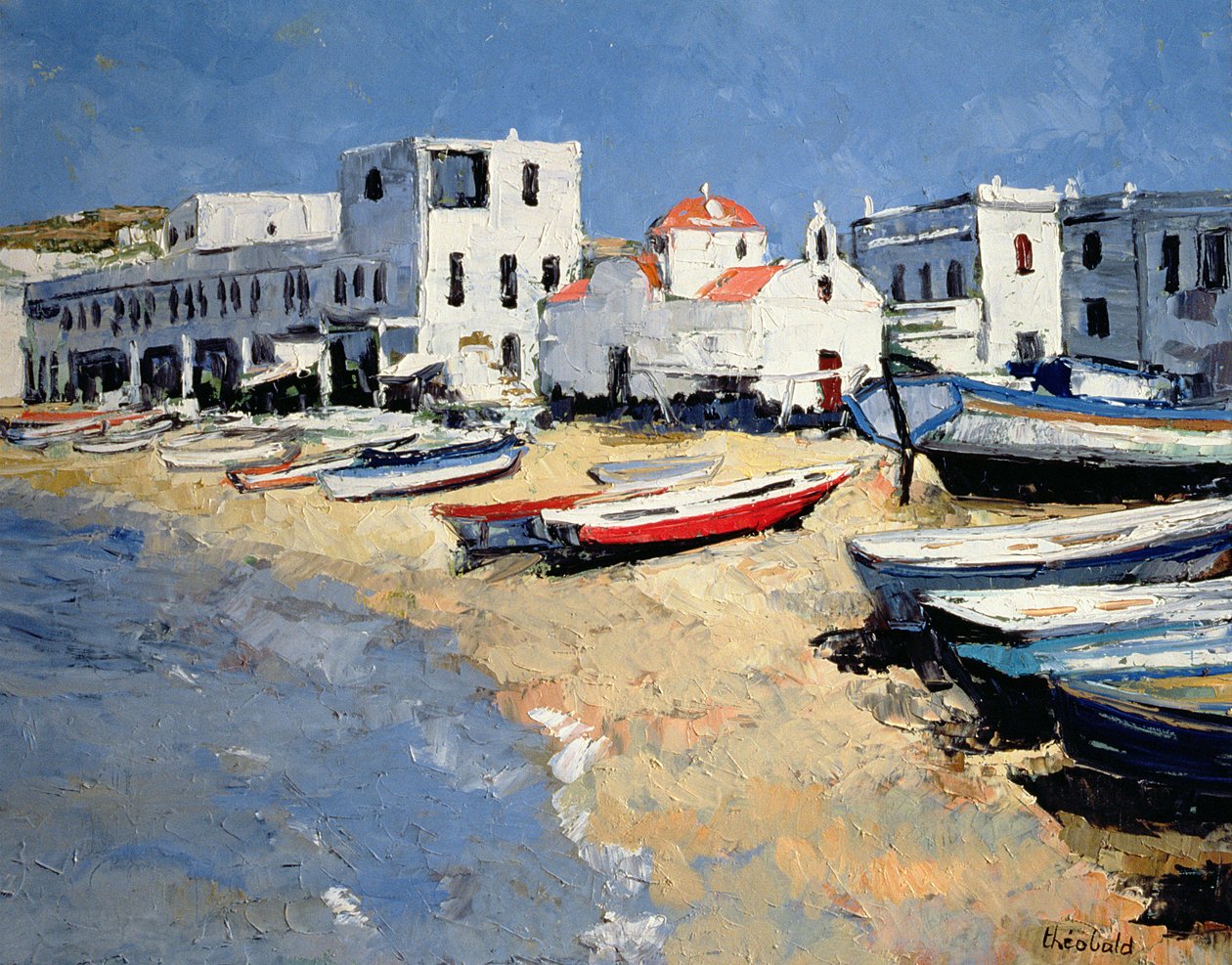 A, igreja, mykonos de Renee Theobald