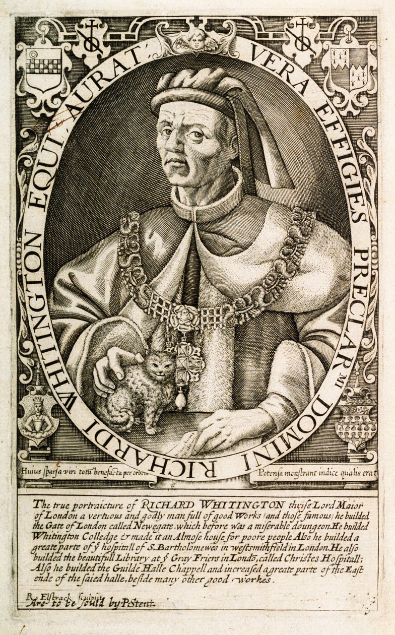 Dick Whittington, Presidente da Câmara de Londres (gravura) de Renold Elstrack