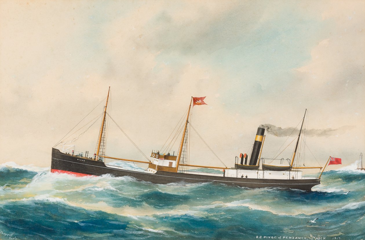 SS Pivoc, 1917 (wc no papel) de Reuben Chappell