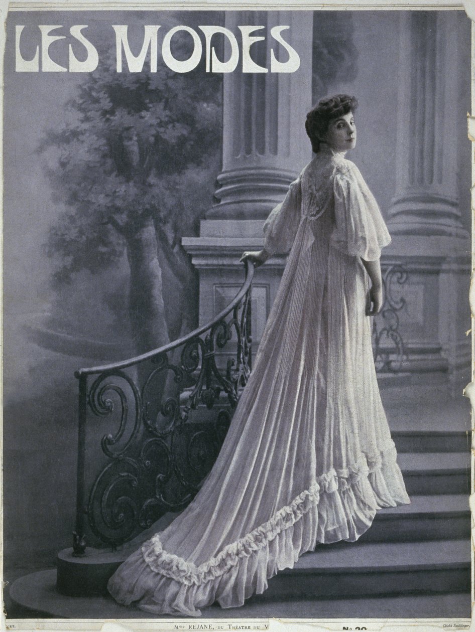 Madame Rejane no Theatre du Vaudeville, ilustração da revista "Les Modes", Paris, c.1900 de Reutlinger Studio