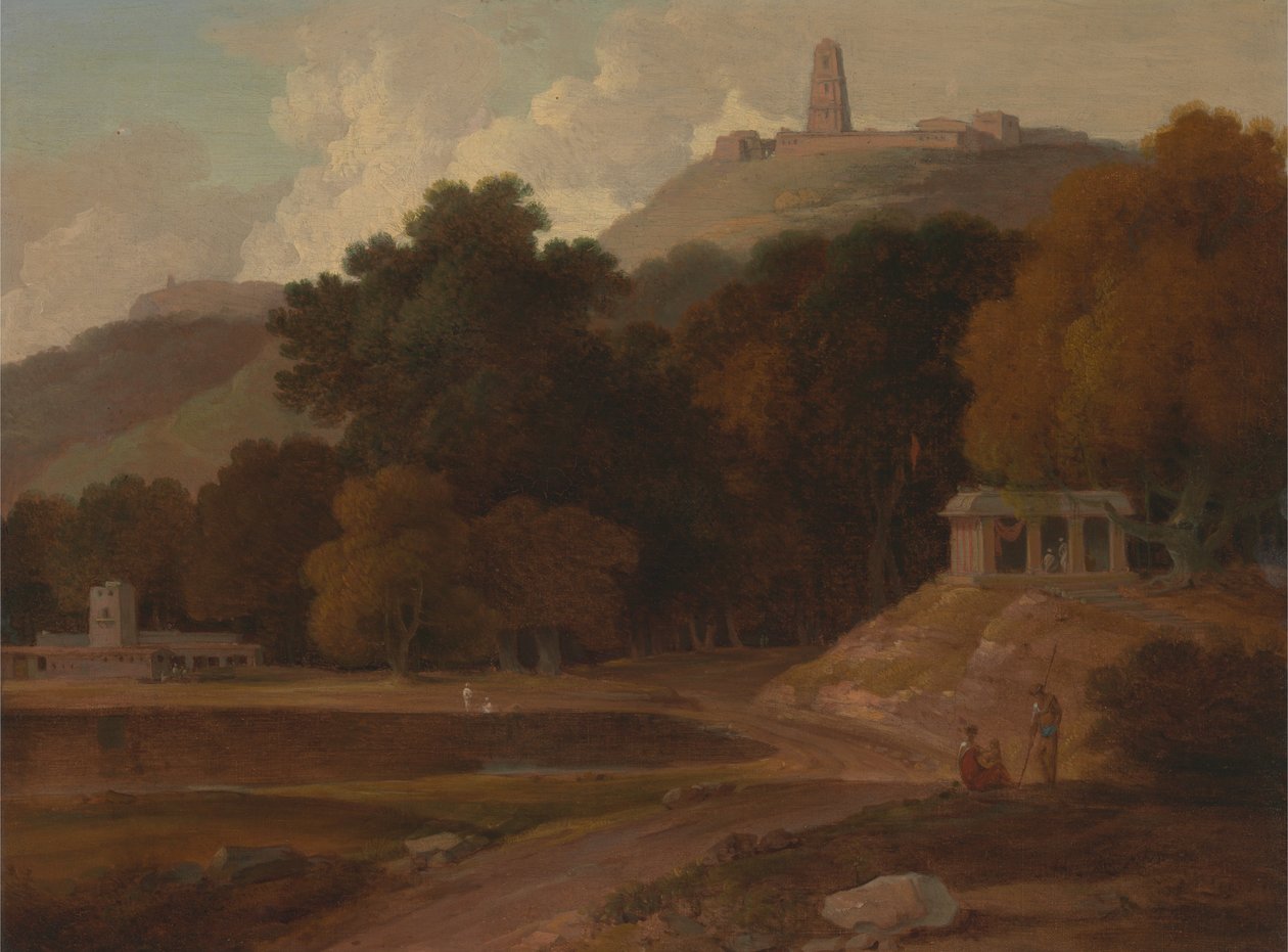 Paisagem montanhosa na Índia de Rev. Edward Thomas Daniell