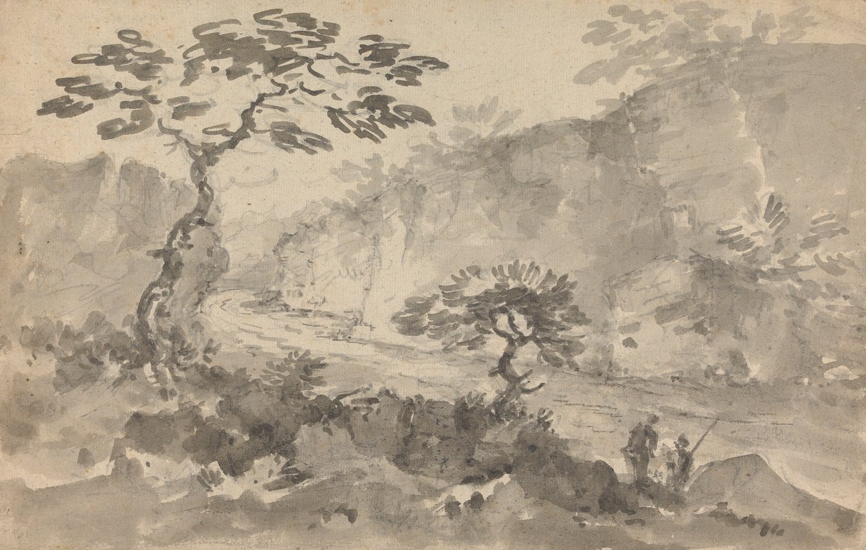 Paisagem com dois homens de Rev. William Gilpin