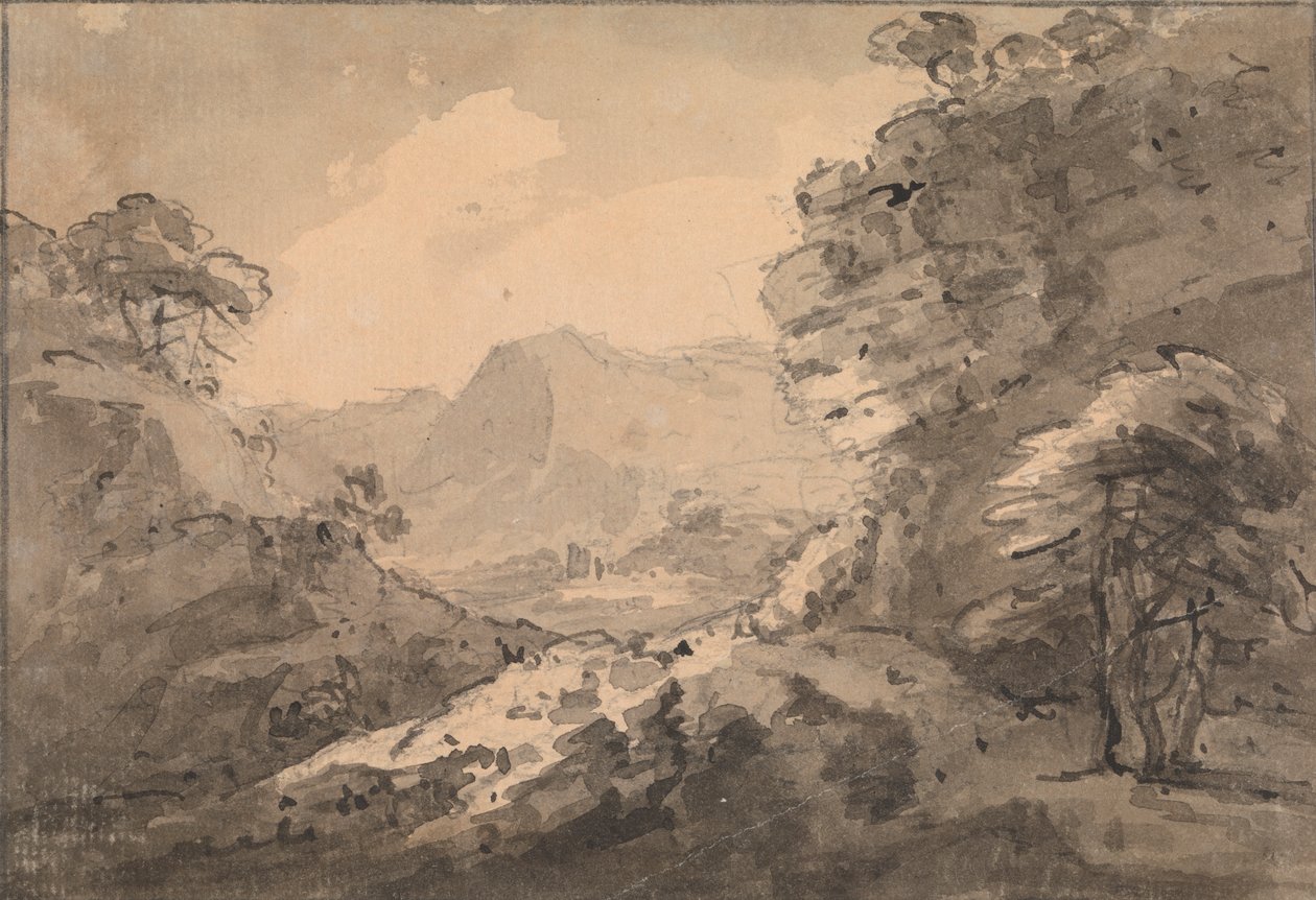 Paisagem Montanhosa com Cragão Rochoso à Direita de Rev. William Gilpin