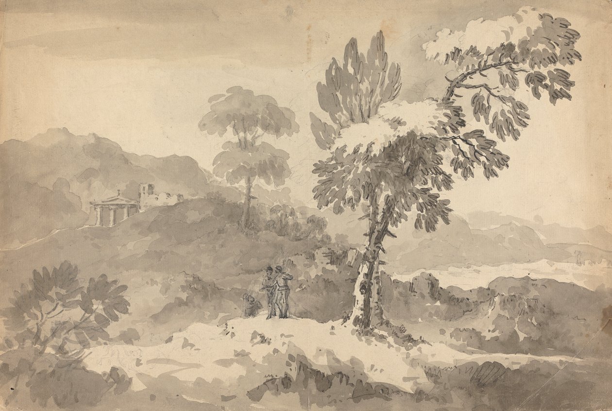 Três Números numa Paisagem de Rev. William Gilpin
