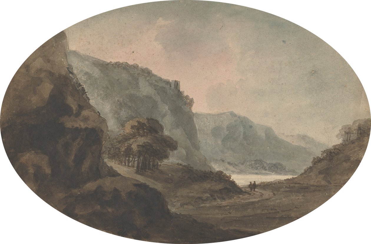 Dois Homens a Caminhar numa Paisagem de Rev. William Gilpin