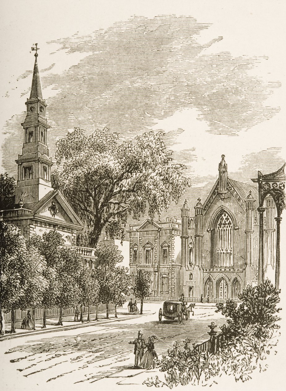 Igreja de São Marcos no Bowery, Nova York, c.1880 de Reverend Samuel Manning
