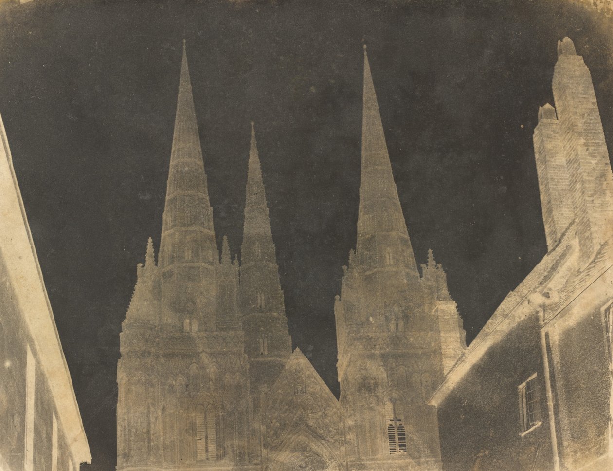 Estudo das torres da Catedral de Lichfield de Reverend Calvert Richard Jones