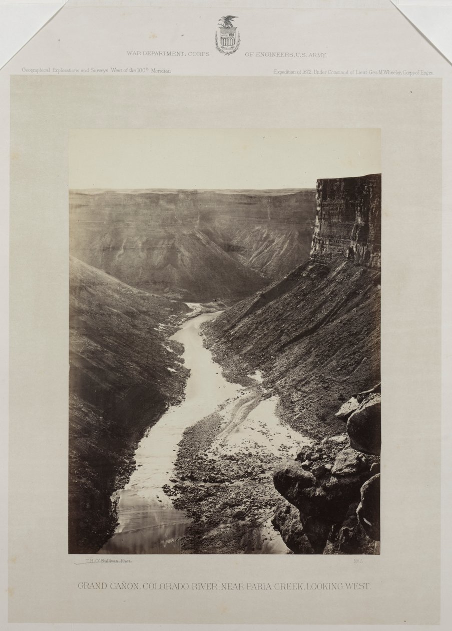 Grand Cañon, Rio Colorado, Boca de Kanab Wash, Olhando para o Oeste de Reverend George Wilson Bridges
