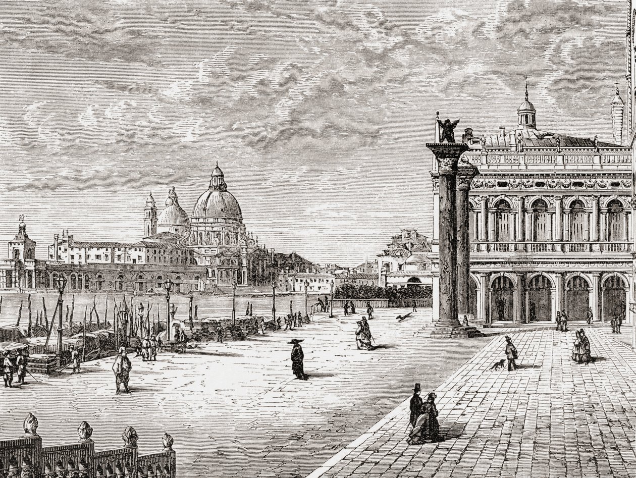 Piazza San Marco ou Praça de São Marcos, Veneza, Itália, no final do século XIX. De Italian Pictures do Rev. Samuel Manning, publicado por volta de 1890. de Reverend Samuel Manning