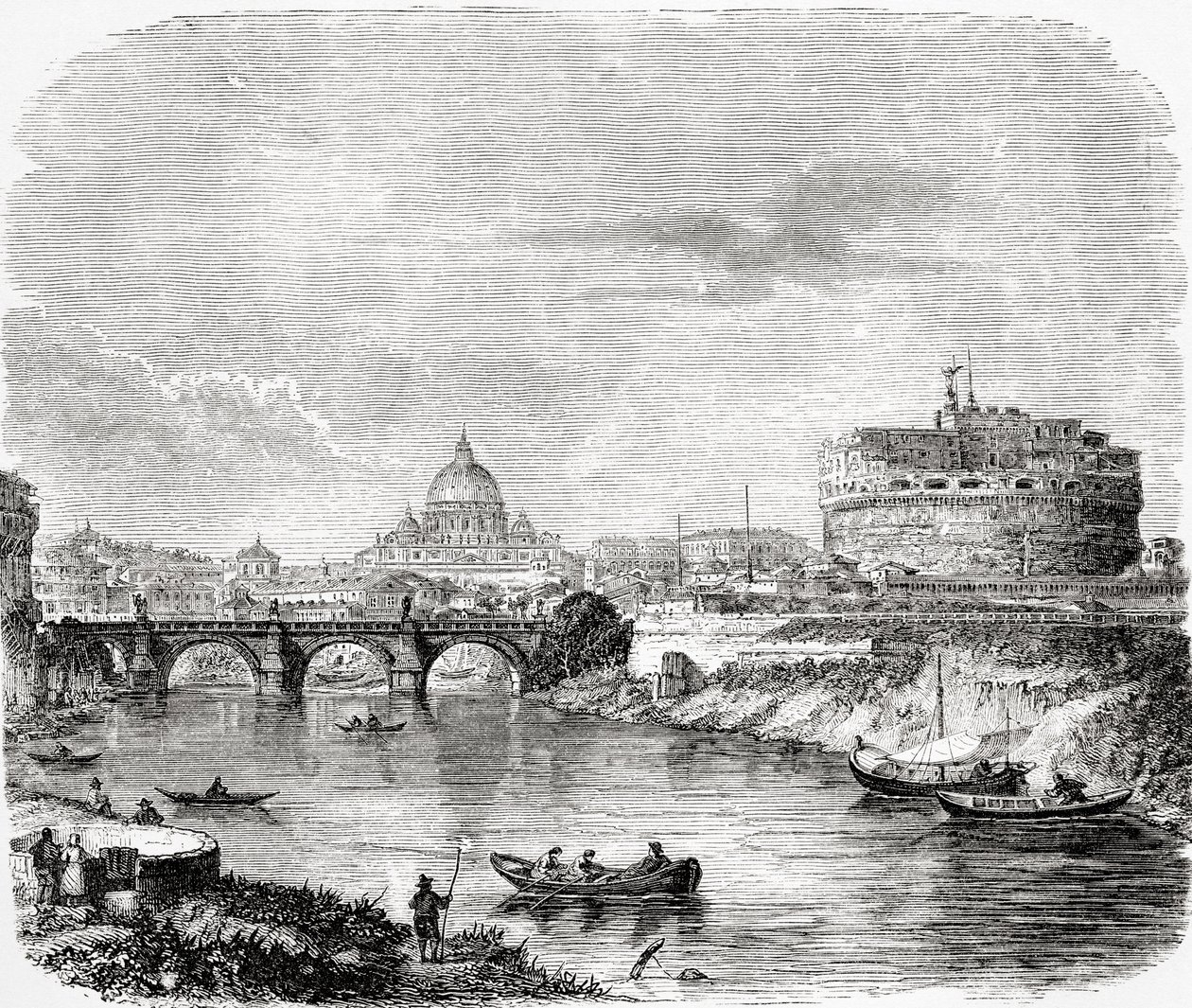São Pedro com a ponte e o Castel Sant