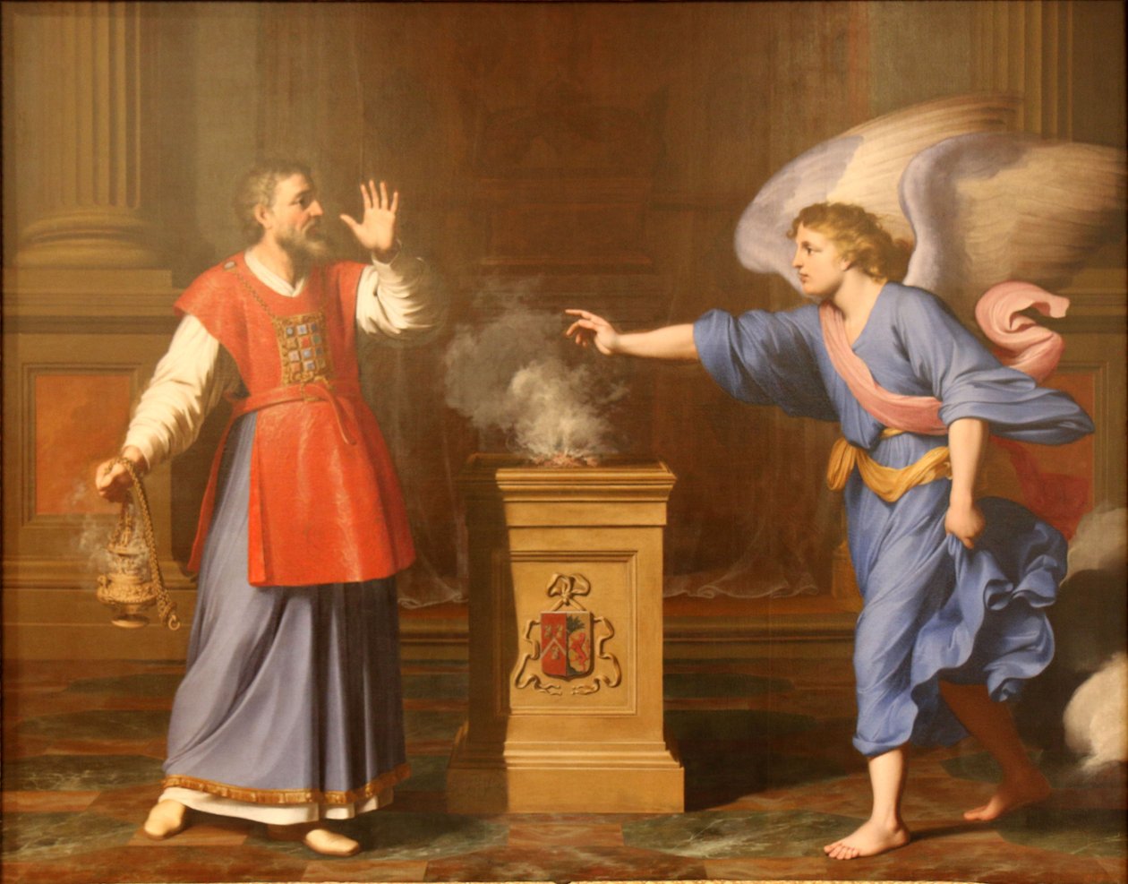 O Arcanjo Gabriel aparecendo para São Zacarias de Reynaud Levieux