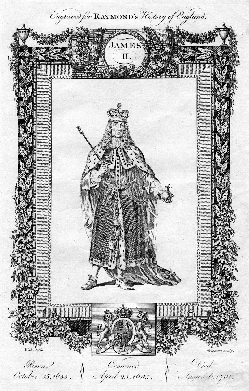 Tiago II da Inglaterra, século XVIII. de Reynolds Grignion