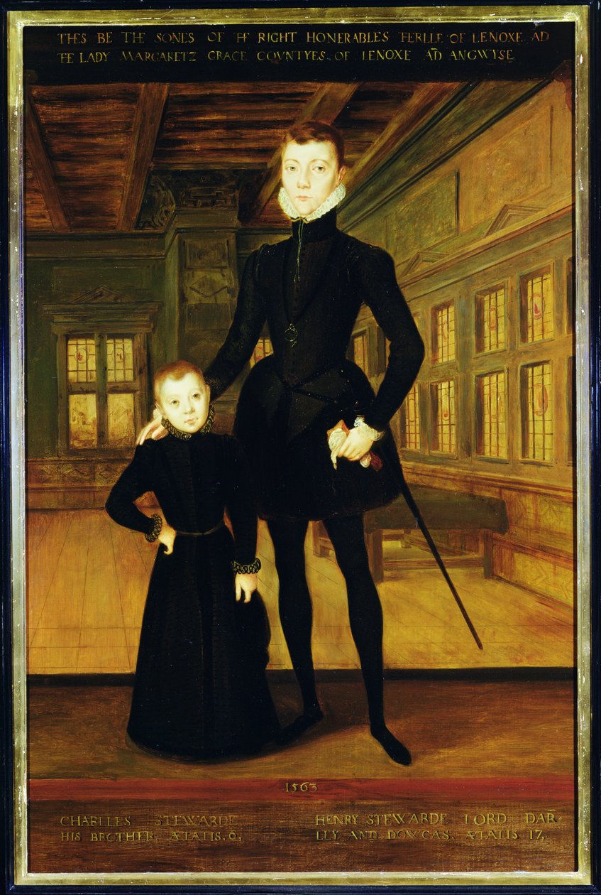 Henry Lord Darnley (1545-67) e Charles, Conde de Lennox (1555-76) depois de Hans Eworth (c.1525-c.1578) de Rhoda Sullivan