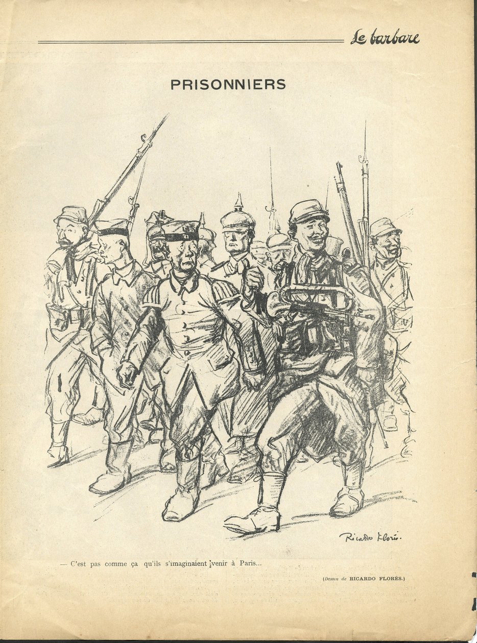 Ilustração de Ricardo Flores (1878-1918) em O Bárbaro, No. 4 de Ricardo Flores