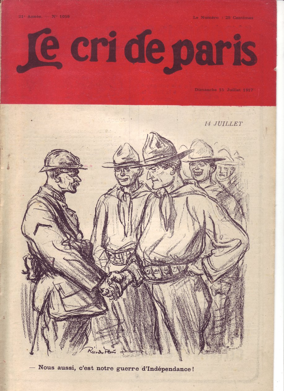 Ilustração de Ricardo Flores (1878-1918) para a capa do Le Cri de Paris de Ricardo Flores