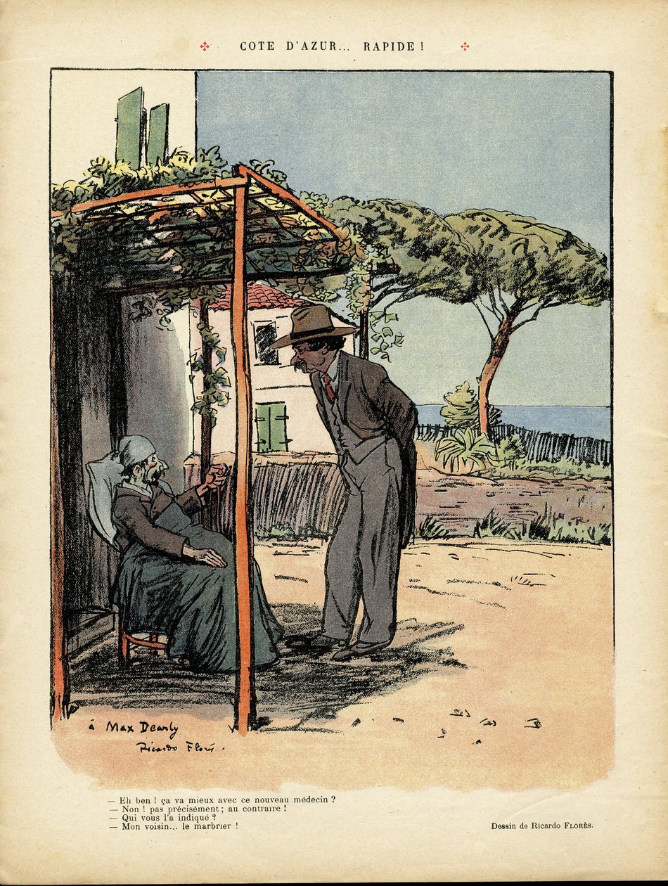 Ilustração de Ricardo Flores (1878-1918) em Le Rire, 24/02/12 - Cote d
