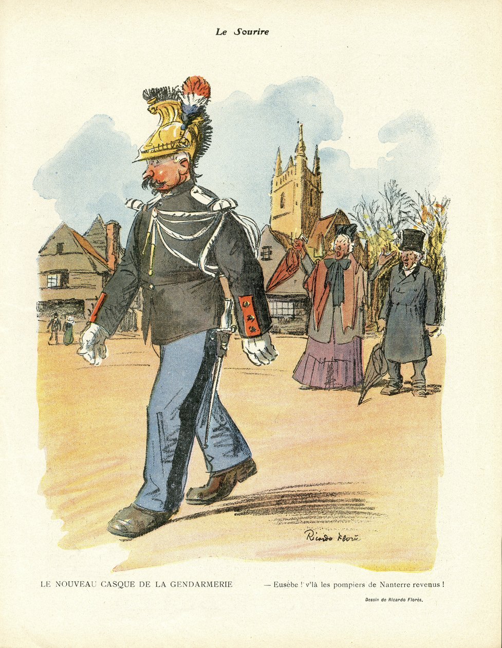 Ilustração de Ricardo Flores (1878-1918) em Le Smile, no. 3 de Ricardo Flores