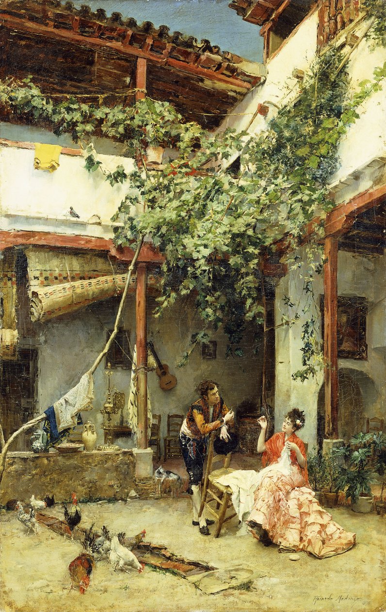 No pátio, 1876 de Ricardo de Madrazo y Garreta