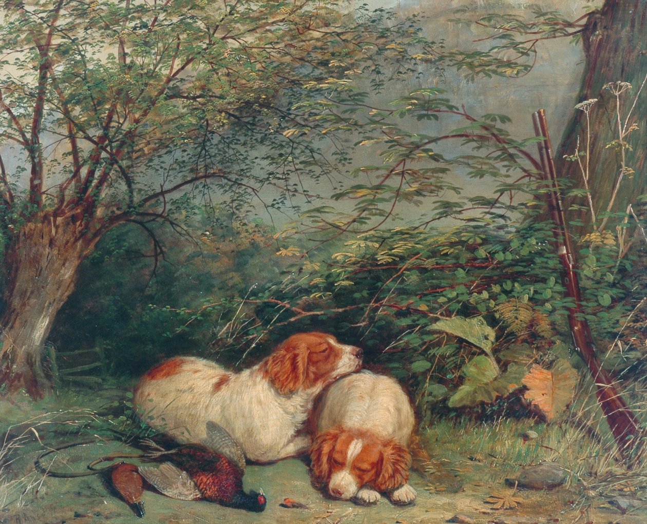 Cães e Faisões, 1840 de Richard Ansdell