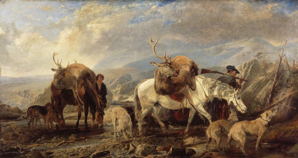O retorno do perseguidor dos cervos, 1846 de Richard Ansdell