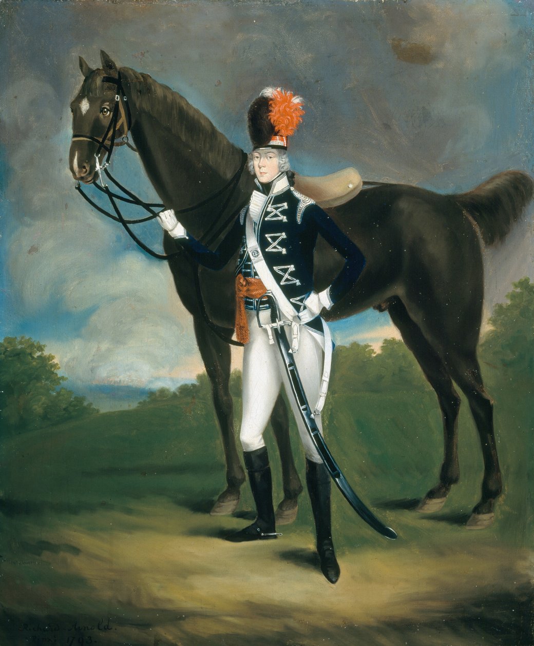 Oficial não identificado do 7º Regimento de Dragões de Luz, 1793 de Richard Arnold