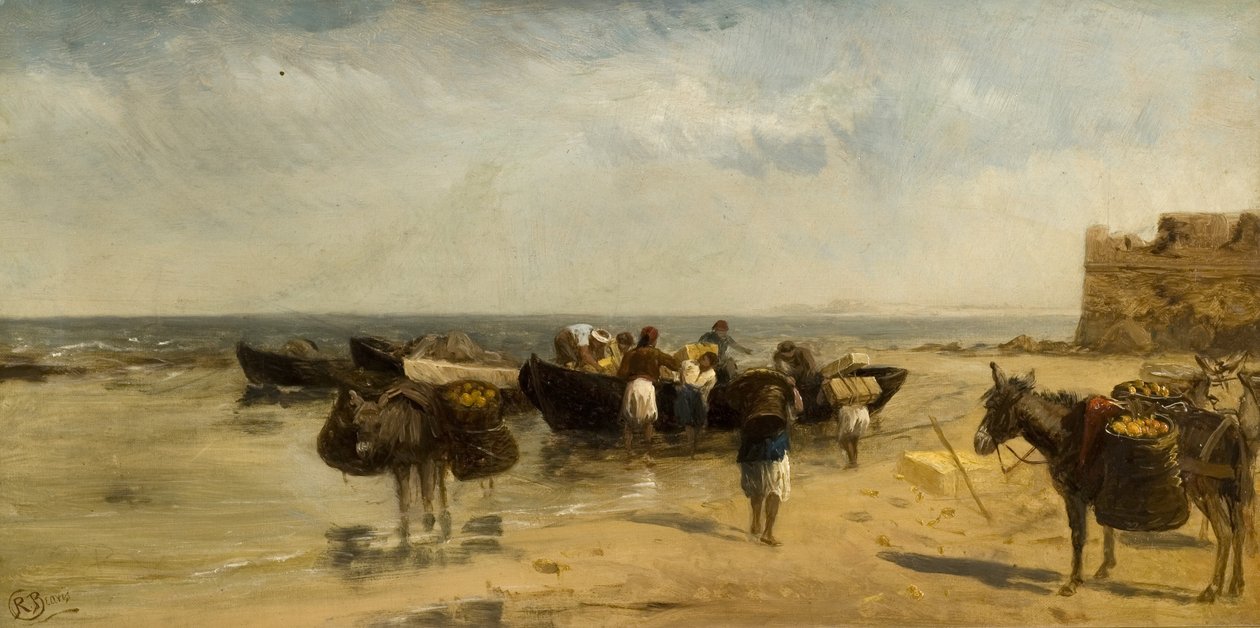 Barcos de frutas no Mediterrâneo de Richard Beavis