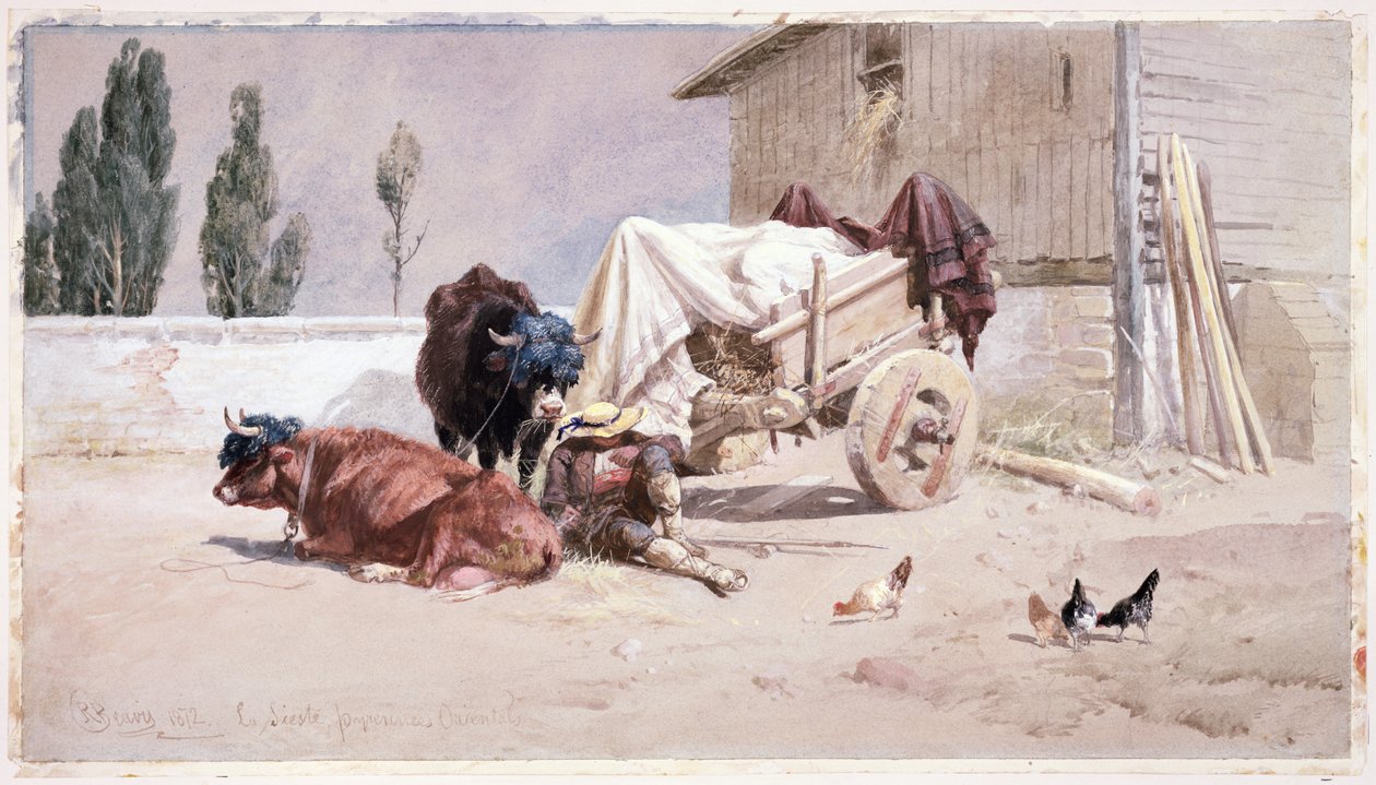 La Siesta: Cena nos Pirinéus Orientais, 1872 de Richard Beavis